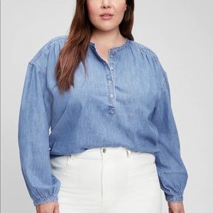 Gap Denim Long-sleeve Jean Shirt, Size- M